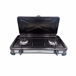Ardes ODINO 2, Noir, Comptoir, 59.5 cm, Gaz, Émaillé, 2 zone(s)