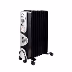 Ardes AR4R09BTTE, Chauffage électrique à bain d’huile, Huile, 24 h, Intérieure, Sol, Noir, Argent