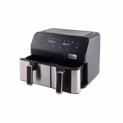 Ardes ARFRYA03D friteuse Double 9 L Autonome Friteuse d’air chaud Noir, Acier inoxydable