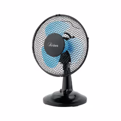 Ardes AR5EA23B, Ventilateur à lame domestique, Noir, Sol, Table, fenêtre, Plastique, 49 dB, 23 cm