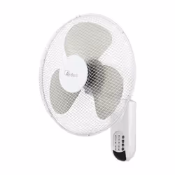 Ardes AR5W40RW, Ventilateur à lame domestique, Blanc, Mur, 40 cm, Boutons, Sans fil, 7,5 h