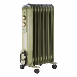 Ardes CURVY 9 RETRO, Chauffage électrique à bain d’huile, IPX0, Intérieure, Mur, Vert, Rotatif