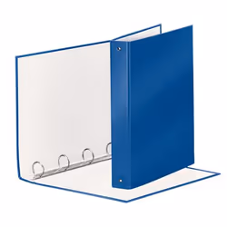 Esselte 395792960, Anneau rond, Carton, Polypropylène (PP), Bleu, 200 feuilles, 3 cm, 4 cm