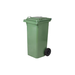 Poubelle en plastique 240 lt vert avec couvercle a' roulettes sur deux roues cm 72x58x106h poubelle pour la collecte se'pare'e des de'chets