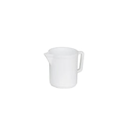 Mobil Plastic - Pichet doseur gradue' en polye'thyle'ne de 3 litres pot blanc avec anse