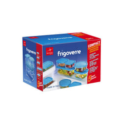 Bormioli Rocco - Bormioli Lot de 5 Boites de conservation FRIGOVERRE-(10x7-10x10-10x13-13x21-D 12cm)