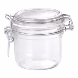 Pot hermétique Fido 200 cl. -Marque : Bormioli. -Fabriqué en verre de haute qualité. -Nettoyage facile. -Lave-vaisselle. -Mes ...
