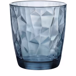 Lot de 6 verres Diamond Acqua Blue 30 cl.-Fabriqu? en verre de haute qualit?.- Passe au lave-vaisselle et au micro-ondes.-Mes ...