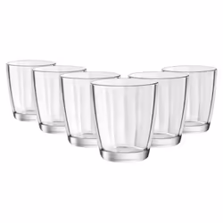 Verres à eau - Bormioli Rocco - Pulsar - Lot de 6 - 30 cl - Verre plat - Compatible lave-vaisselle