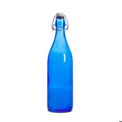 Bormioli Rocco - Bouteille À Limonade Avec Son Bouchon Mécanique Giara 1 L Bleu