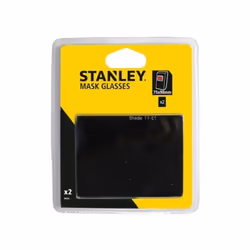 Stanley Set de verre de soudage sombre pour casque de soudage, 75x98 mm, 2 pièces Mettez à niveau votre casque de soudage ave ...