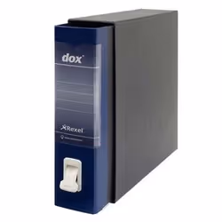 Rexel Classeur à levier Dox 1 A4, coloris bleu, Bleu, A4, 8 cm, 285 mm, 315 mm