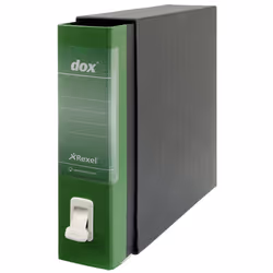 Rexel Classeur à levier Dox 1 A4, coloris vert, Vert, A4, 296 mm, 316 mm, 88 mm, 770 g