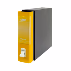 Rexel Classeur à levier Dox 2, Jaune, Foolscap, Noir, Jaune, 8 cm, Égypte, 290 mm, 85 mm