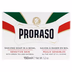 Proraso Savon à Raser en Bol Peaux Sensibles au Thé Vert 150 ml