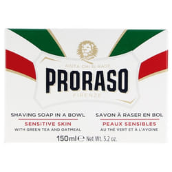 Proraso Savon à Raser en Bol Peaux Sensibles au Thé Vert 150 ml