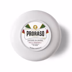 Proraso Shaving Soap in A Jar Sensitive Skins, Savon pour rasage, Hommes, Peau sensible, 150 ml, Anti-irritation, Apaisant, B ...