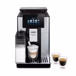 De’Longhi PrimaDonna Soul, Machine à expresso, 2,2 L, Café en grains, Café moulu, Broyeur intégré, 1450 W, Noir, Argent