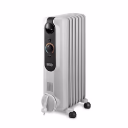 Radiateur bain dhuile - DELONGHI - 1500 W - Jusquà 45 m2 - Mobile - Fonction anti-gel - Gris