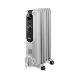 Radiateur bain dhuile - DELONGHI - 1500 W - Jusquà 45 m2 - Mobile - Fonction anti-gel - Gris