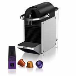 De’Longhi Pixie EN127.S, Cafetière à dosette, 1 L, Capsule de café, 1260 W, Noir, Gris, Argent