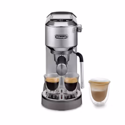 De’Longhi Dedica Duo EC890.M, Machine à expresso, 1,1 L, Dosette de café, Café moulu, 1450 W, Argent