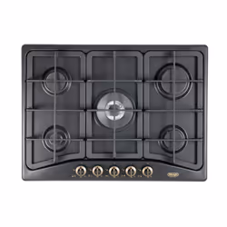 De’Longhi ANF 57 PRO, Anthracite, Intégré, Gaz, Émaillé, 5 zone(s), 5 zone(s)
