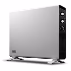 De’Longhi HCX3220FTS, Chauffage de ventilateur électrique, 24 h, Mur, Sol, Noir, Blanc, Rotatif, 2000 W