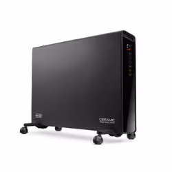 De’Longhi HX65L22, Chauffage électrique à convecteur, Vitrocéramique, 24 h, Intérieure, Sol, Gris