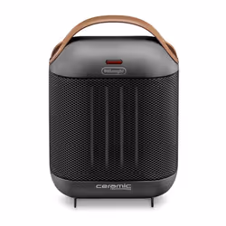 De’Longhi HFX30C18.AG, Chauffage de ventilateur électrique, Vitrocéramique, Intérieure, Sol, Noir, Gris, Rotatif