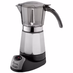 De’Longhi Alicia, Cafetière moka électrique, Café moulu, 450 W, Noir, Acier inoxydable