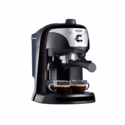 De’Longhi EC 221.CD, Machine à expresso, 1 L, Dosette de café, Café moulu, 1050 W, Noir, Argent, Transparent