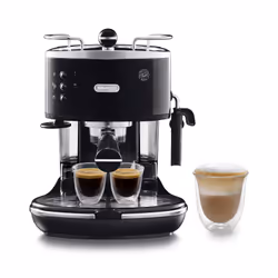 De’Longhi ECO 311.BK, Machine à expresso, 1,4 L, Dosette de café, Café moulu, 1100 W, Noir, Acier inoxydable