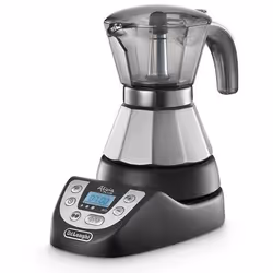 De’Longhi Alicia Plus EMKP 21.B, Cafetière moka électrique, Café moulu, 450 W, Noir, Acier inoxydable