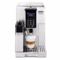 De’Longhi ECAM 353.75.W, Machine à café 2-en-1, 1,8 L, Café en grains, Broyeur intégré, Blanc