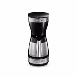 De’Longhi Dedica Style ICM 16710, Machine à café 2-en-1, 1,25 L, 1000 W, Noir, Argent