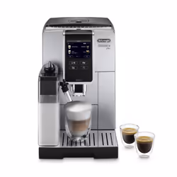 De’Longhi Dinamica Plus ECAM370.85.SB, Café en grains, Café moulu, 1450 W, Noir, Argent