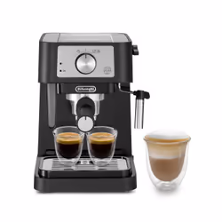 De’Longhi Stilosa, Machine à expresso, 1 L, Café moulu, 1100 W, Noir, Acier inoxydable