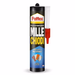 Pattex millechiodi Henkel 2716411- extérieur et intérieur-450gCartouche de 450g. L'adhésif de montage idéal pour les applicat ...