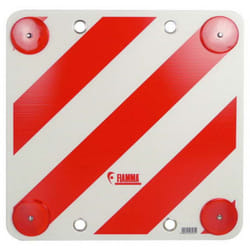 Plaque de surcharge en metal avec catadioptre 50X50CM