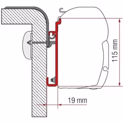 Adaptateur de stores FIAMMA F45 / F70 pour Rapido série 9 l'adaptateur FIAMMA est composé de 2 étriers de 8 cm et de 2 étrier ...