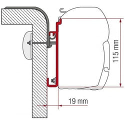 Adaptateur de stores Fiamma F45 / F70 pour Rapido série 9