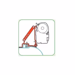 Adaptateur stores FIAMMA F45 Pour Fiat Ducato après Juin 2006 2 étriers de 8 cm