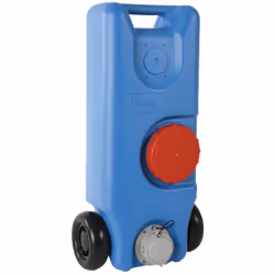 Réservoirs portables à roulettes de 40L avec bouchon de visite de grand diamètre (15 cm) facilitant l'entretien. Poignée ergo ...