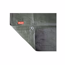 Valex feuille à oeillets 2x3m vert - 1454273Feuille de polyéthylène vert -Imperméable et lavable -Stabilisée aux UV -Cordon d ...