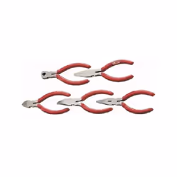 Set 5 pinces pour électronique. Nr.1 Couteaux de coupe en diagonale Nr.1 fraises à tronçonner à l'avant Nr.1 pince droite à b ...