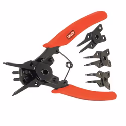 PINCE POUR CIRCLIPS 4 TÊTES POUR RETENUES INTERNES ET EXTERNES Pince d'application à 4 têtes interchangeables 160mm avec soft ...