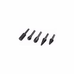 Lot de 5 râpes rotatives pour bois avec tige RÂPE ROTATIVE SÉRIE 5 PIÈCES 1 - Tour de 14 mm €, 1 - ovale 14 €, 2 - conique €1 ...