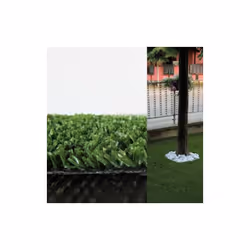 Prato sintetico artificiale verde 1 x 3 mt spessore 8 mm. in polipropilene con fondo in lattice drenante.Basso spessore (circ ...