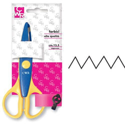 CWR FORBICI ZIG-ZAG CM.13 5 Ciseaux pour loisirs créatifs Découpe de forme Bleu, Jaune